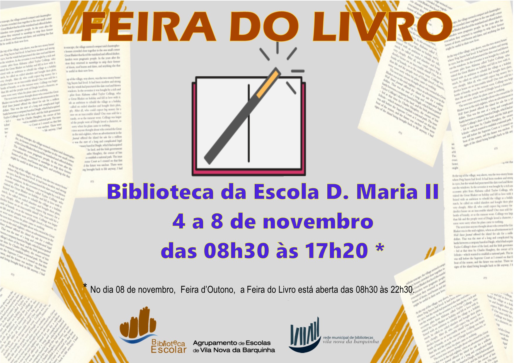 Cartaz Feira Livro DMII 2019.20