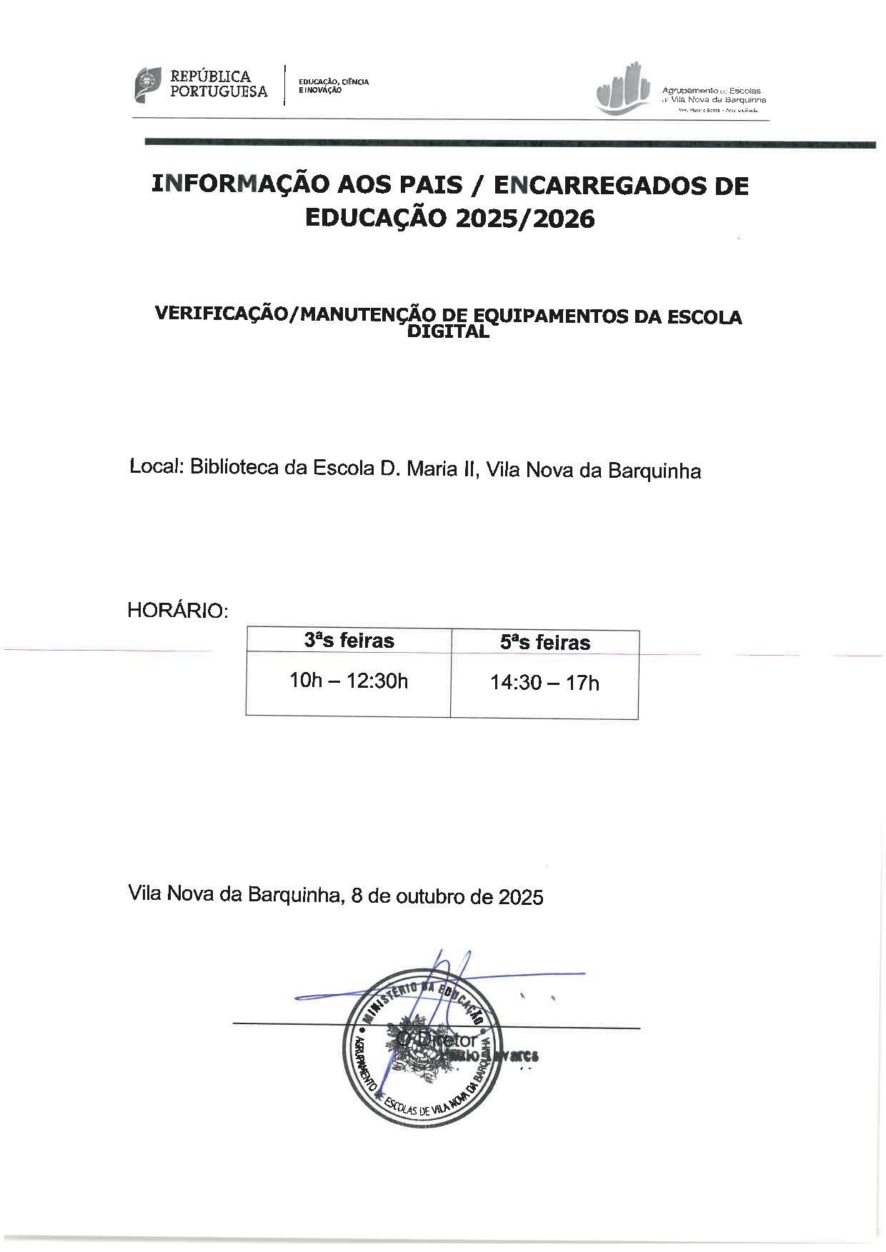Gabinete Problemas equipamentos da Escola Digital 2025 2026